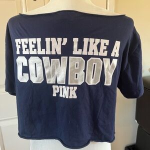 😎 VS Pink Dallas Cowboys cropped Tshirt